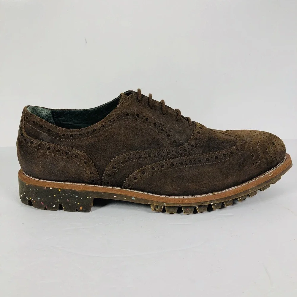 Andrea Ventura Firenze Oxford‎ Wingtip Brogue Mens Brown Leather Shoes EU44 US11